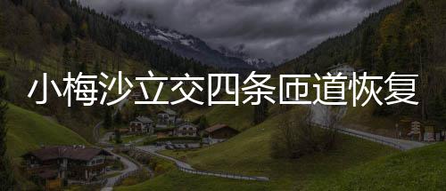小梅车条匝交四沙立道恢复通